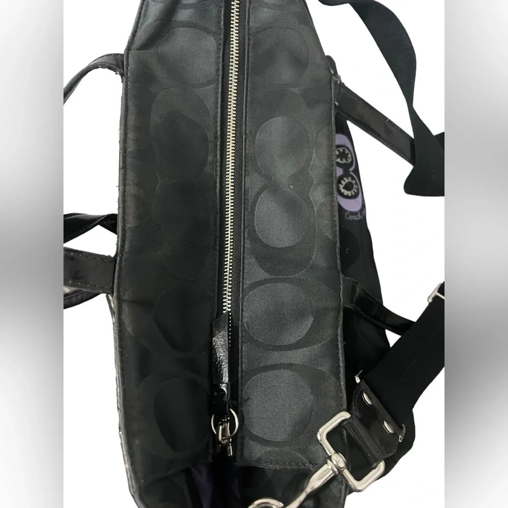 Coach Daisy Applique Diaper Tote Bag Floral Signature Baby Mom Carryall